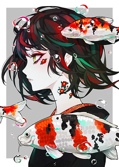 Anime Girl - Underwater Melancholy Poster
