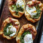 Aparagus Tart with whipped feta and poached eggs | Mandy Olive