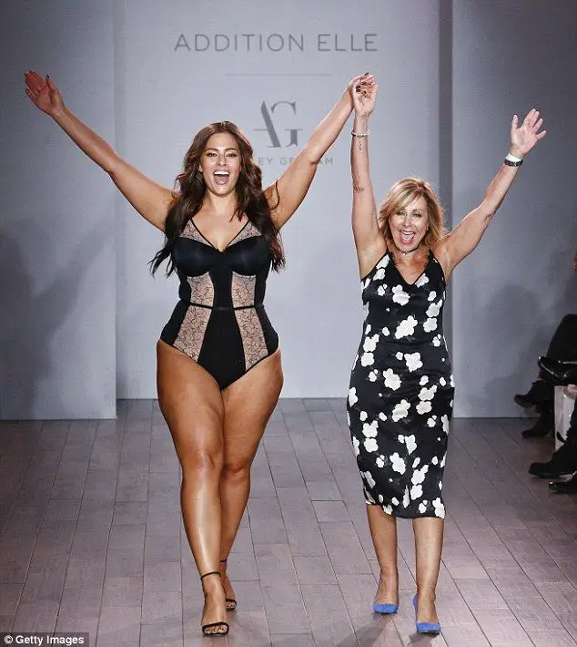 Ashley Graham hits the runway at NYFW to model plus-size lingerie