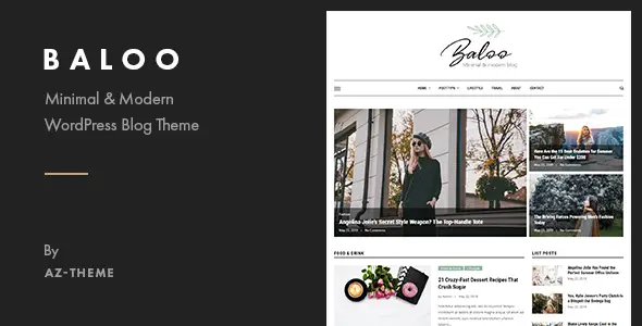 Baloo - Minimal & Modern Blog WordPress Theme