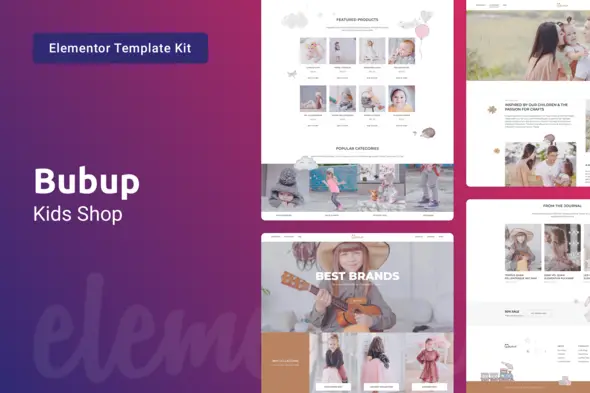 Bubup — Kids Store & Baby Shop Elementor Template Kit