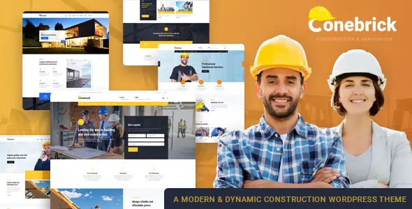 Conebrick - Building Construction Factory WordPress Theme