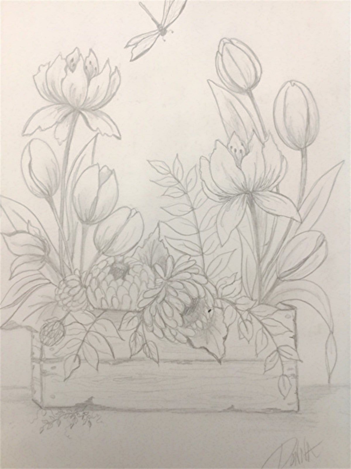Drawing Series 4 - Lesson 1 Flower Box - Downloadable Video Lesson