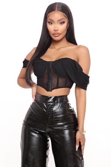 Dreaming About Us Corset Top - Black