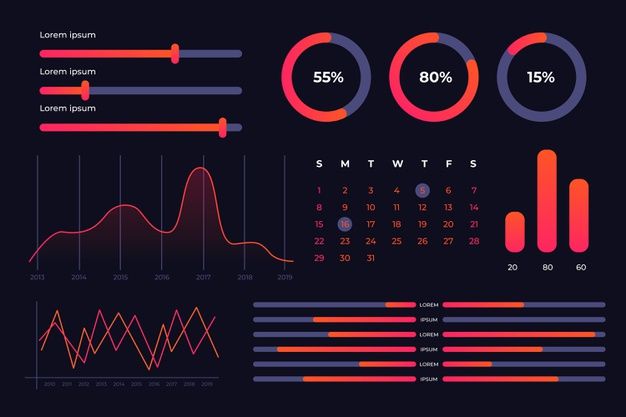 Free Vector | Dashboard element collection
