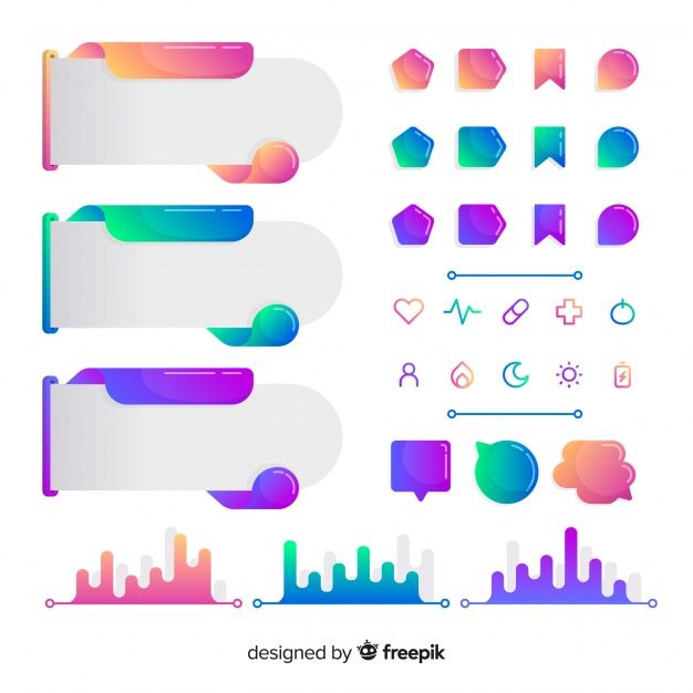 Free Vector | Modern infographic element collection with gradient style