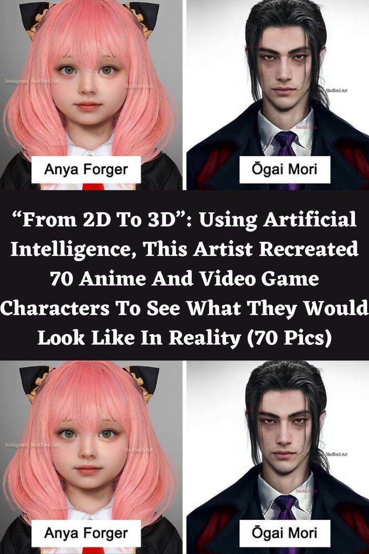 From 2D To 3D Using Artificial Intelligence This Artist Recreated 70 Anime Video Game Characters