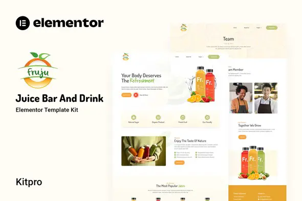 Fruju - Juice Bar & Drink Brand Elementor Template Kit