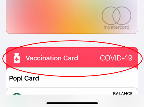 Apple Wallet Vaccination Card