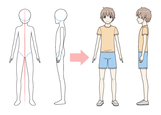 How to Draw an Anime Boy Full Body Step by Step