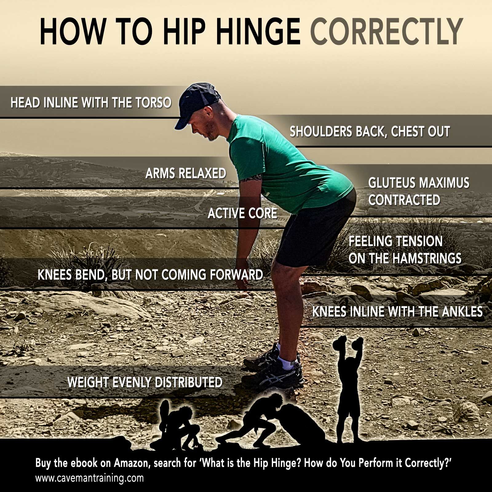 How to Hip Hinge CORRECTLY (infographic)