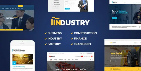Industry - Factory, Construction WordPress Theme