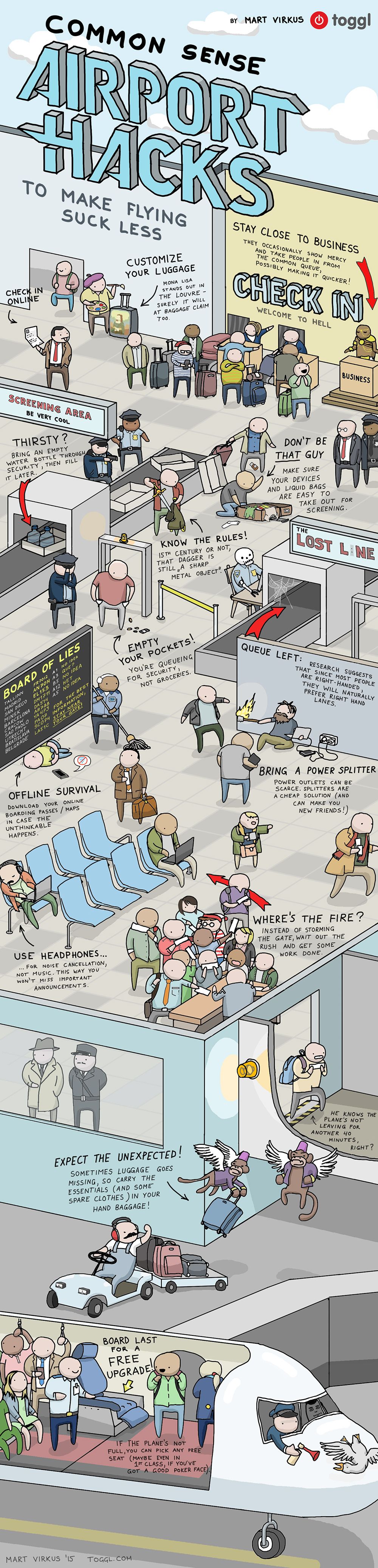 Infographic: Easy Airport Hacks To Make Flying Suck Less