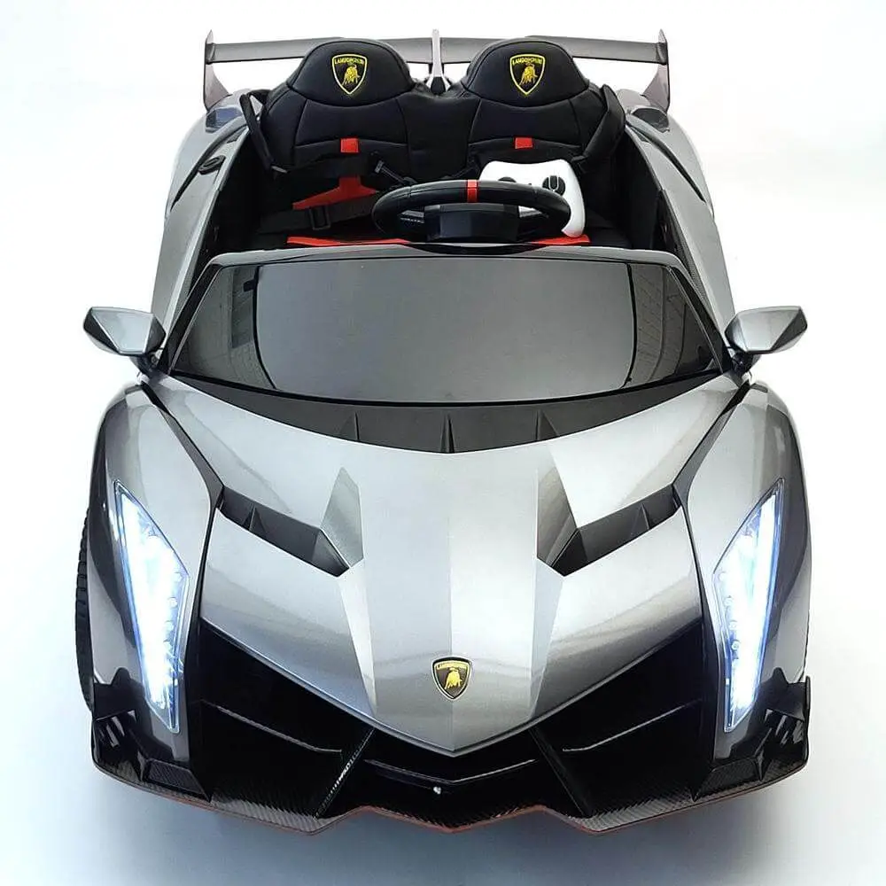 Lamborghini Veneno 12V Ride-On Car Parental Remote MP4 LED Lights - Black