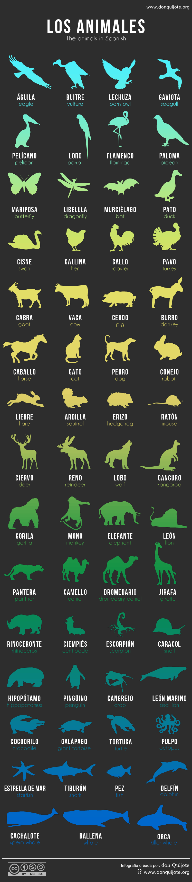 Los Animales: Animal Names in Spanish