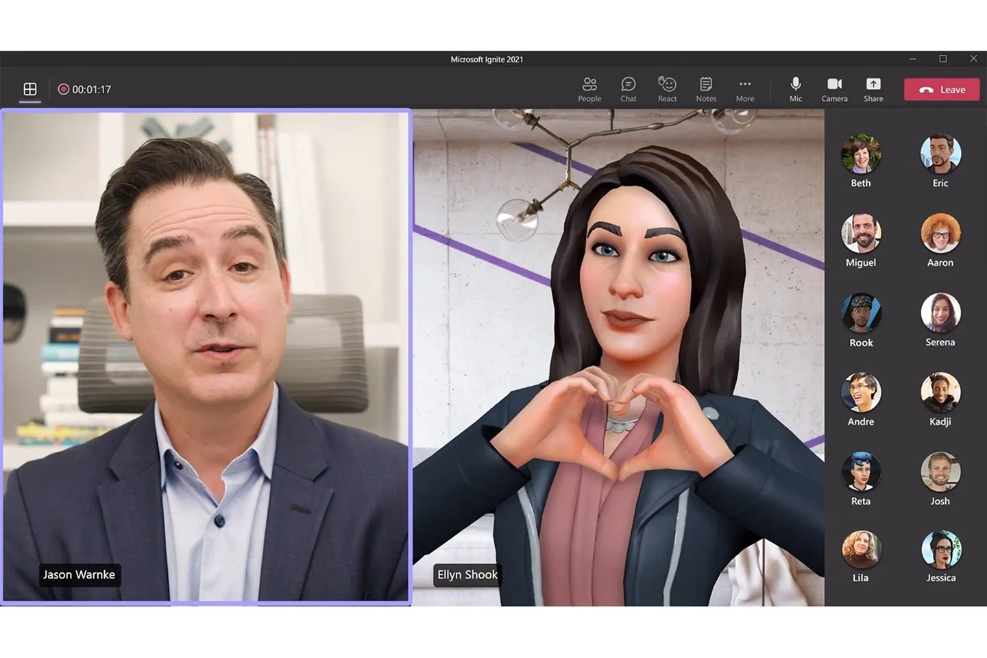 Microsoft Teams 3D avatar