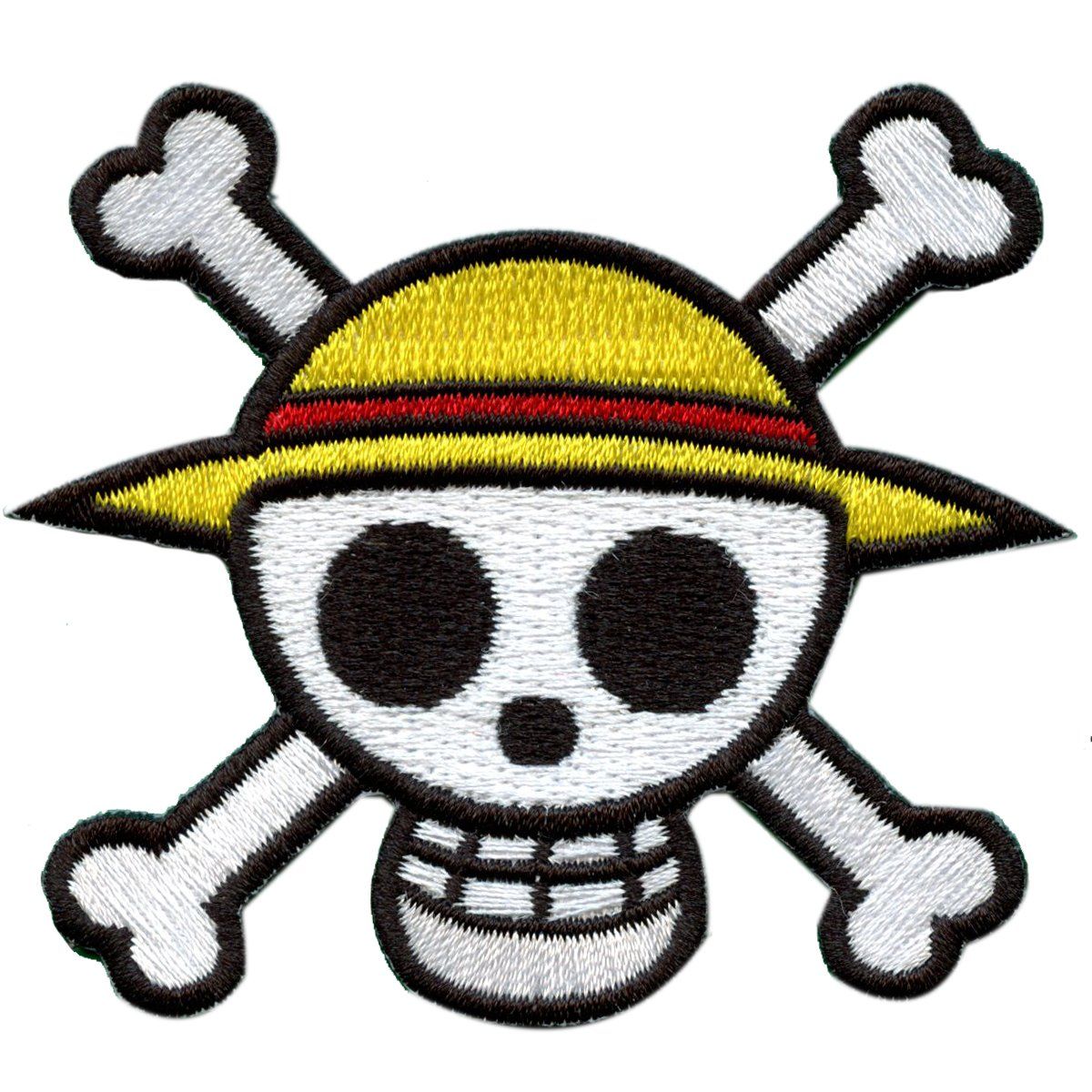 One Piece Anime Straw Hat Logo Embroidered Patch - Die Cut