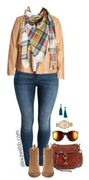 Plus Size Blanket Scarf Outfit