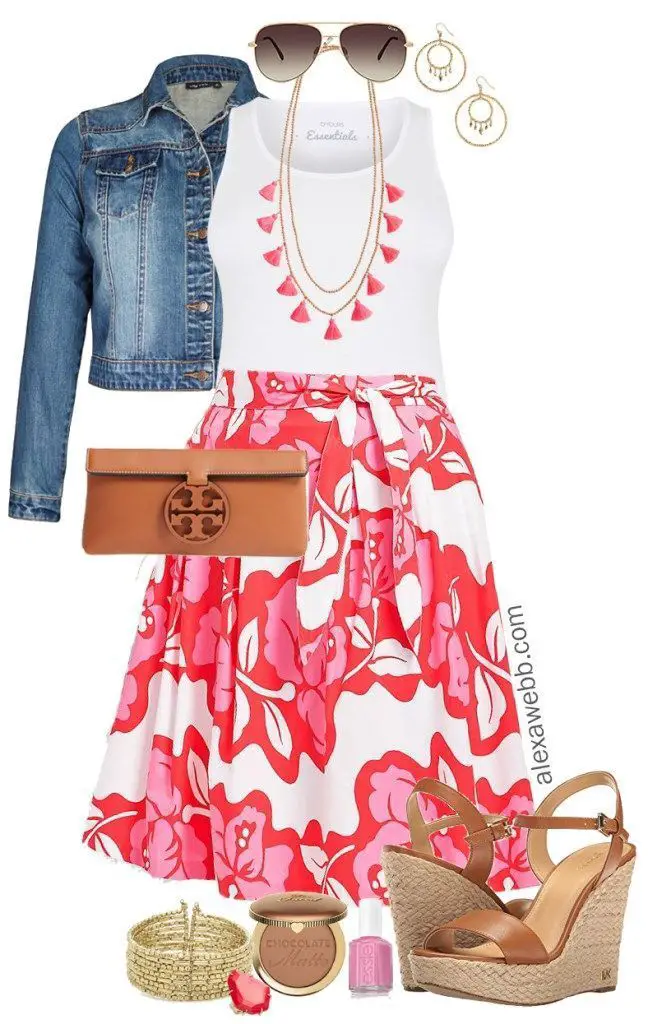 Plus Size Summer Skirt Outfit