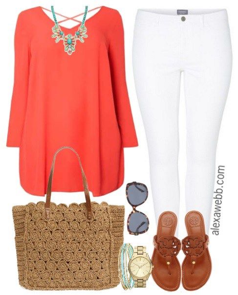 Plus Size White Jeans Outfits
