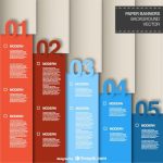 Premium Vector | Vertical infographic in blue and red tones