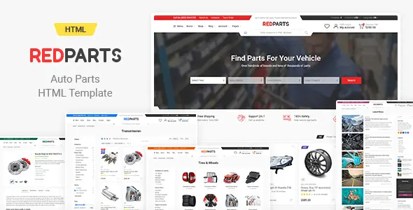RedParts - Auto Parts HTML Template
