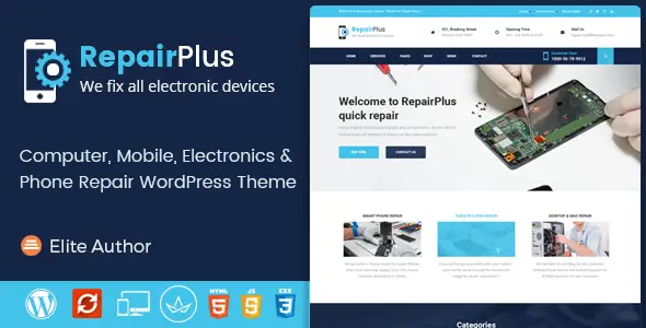 Repair Plus - Electronics and Phone WordPress Theme