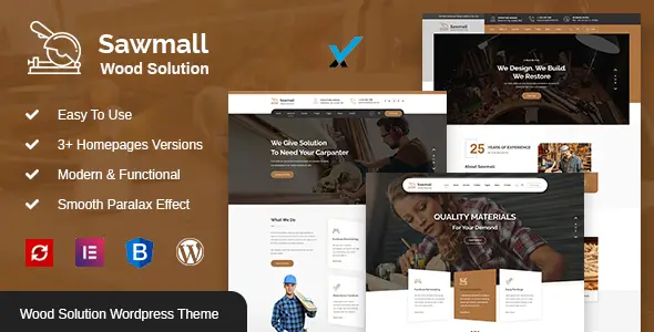 Sawmall - Carpenter and Craftman WordPress Theme