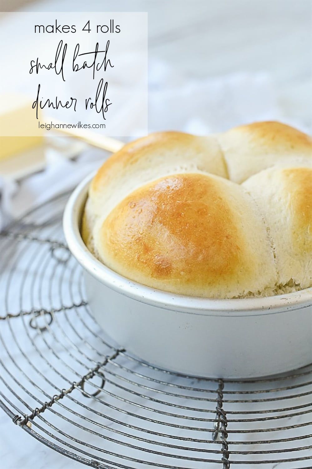 Small Batch Dinner Roll Recipe - only makes 4 rolls!