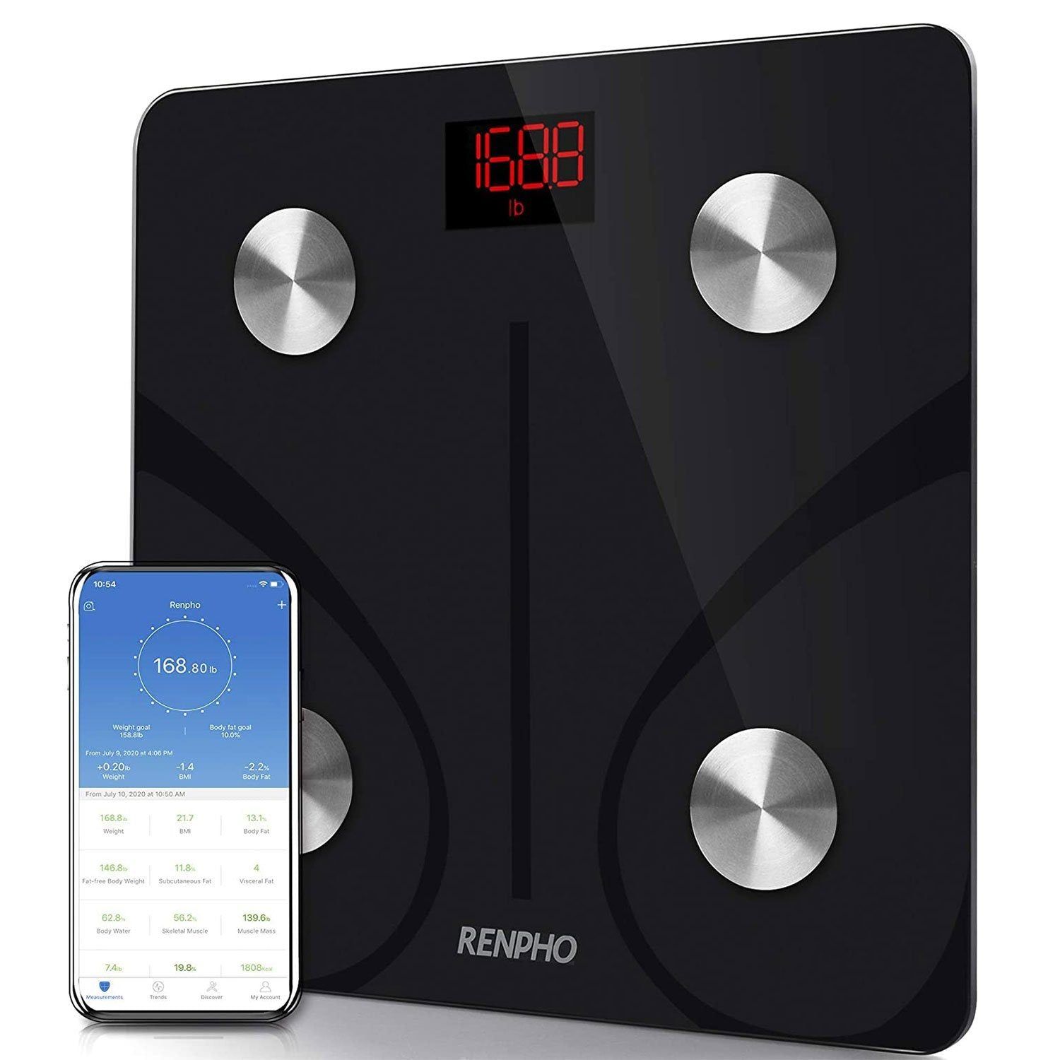 Smart Body Fat Scale - Basic - Black / USB Rechargeable