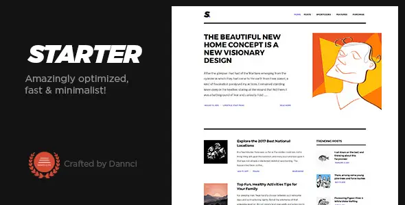 Starter - Optimized, fast & minimalist blog theme!