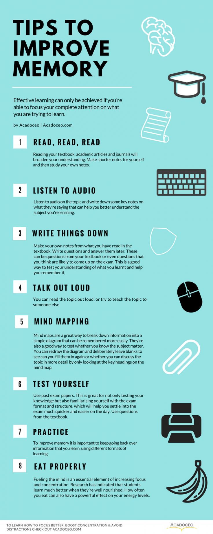 Tips to Improve Your Memory Infographic - e-Learning Infographics