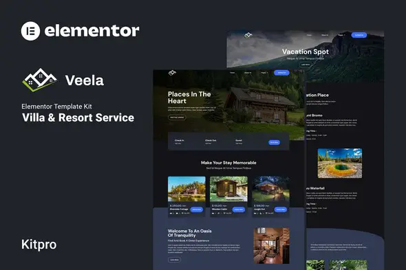 Veela - Vacation Rental & Resort Elementor Template Kit