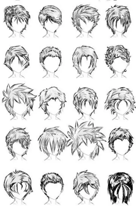 _-_aprende A DIBUJAR Anime_-_  - Estilo de pelo de hombres | Drawing male hair, Manga hair, Anime hairstyles male