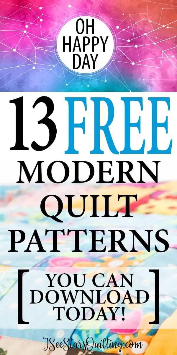 13 FREE Modern Quilt Patterns to Sew!