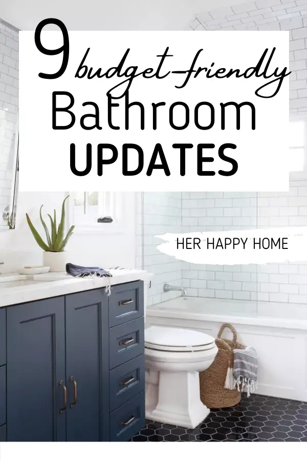 9 Budget Friendly Bathroom Updates Simple Bathroom DIY, Decor. Bathroom Ideas, Bathroom Decor