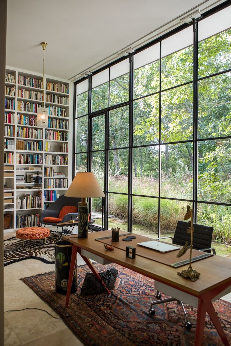 An architect and novelist's home office