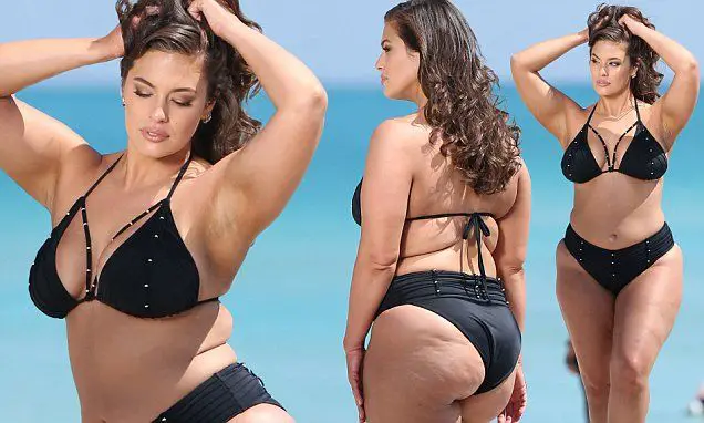 Ashley Graham accentuates hourglass curves in Miami swimsuit shoot