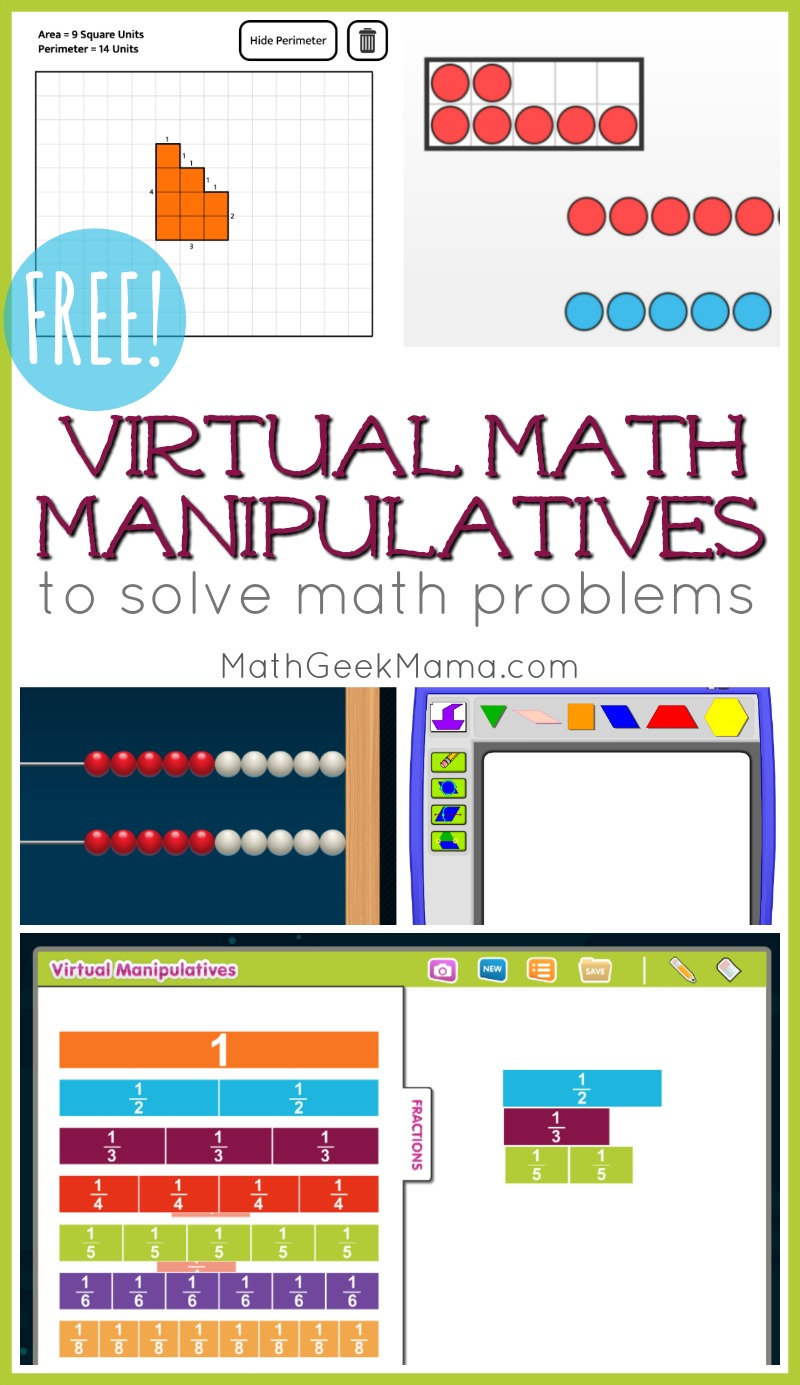 FREE Online Math Manipulatives for At Home Learning | Math Geek Mama