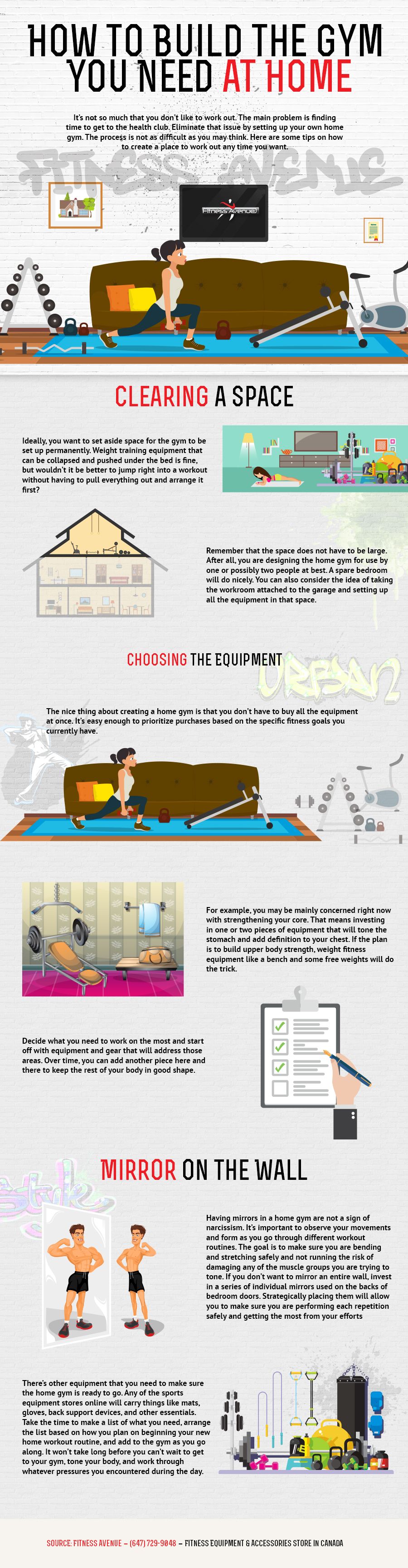 How to Build the Gym you Need at Home [Infographic]