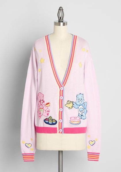 ModCloth X Care Bears Cutest Tea Party Ever Cardigan in Pink, Size Large