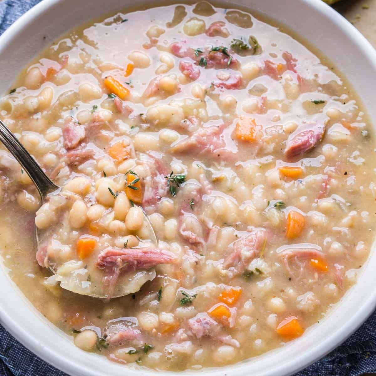 Old-Fashioned Ham and Bean Soup | The Kitchen Girl