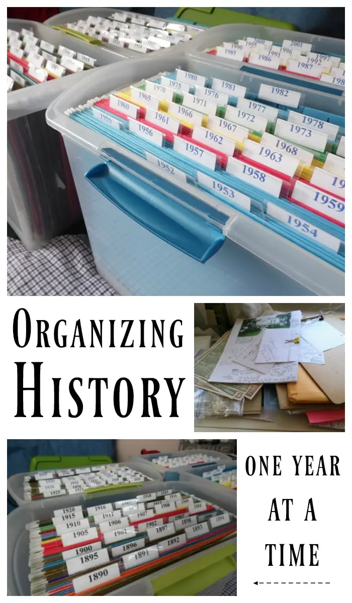 Organizing History One Year at a Time - Hobbies on a Budget