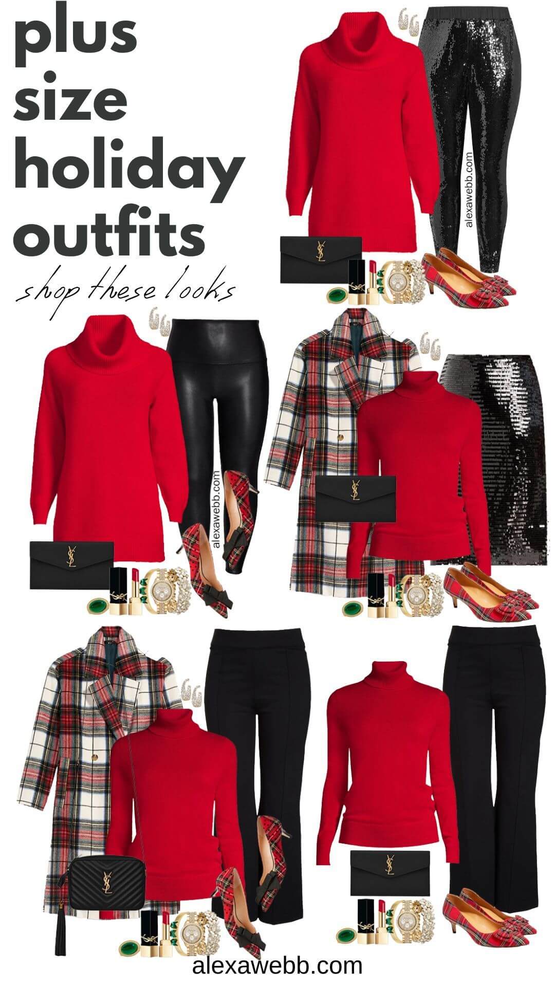 Plus Size Red Holiday Outfits