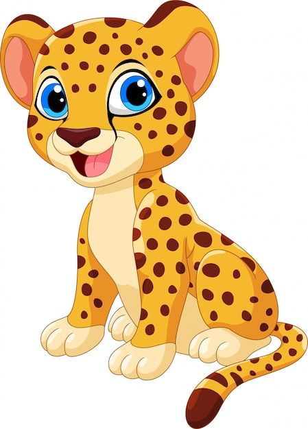 Premium Vector | Cute cheetah cartoon