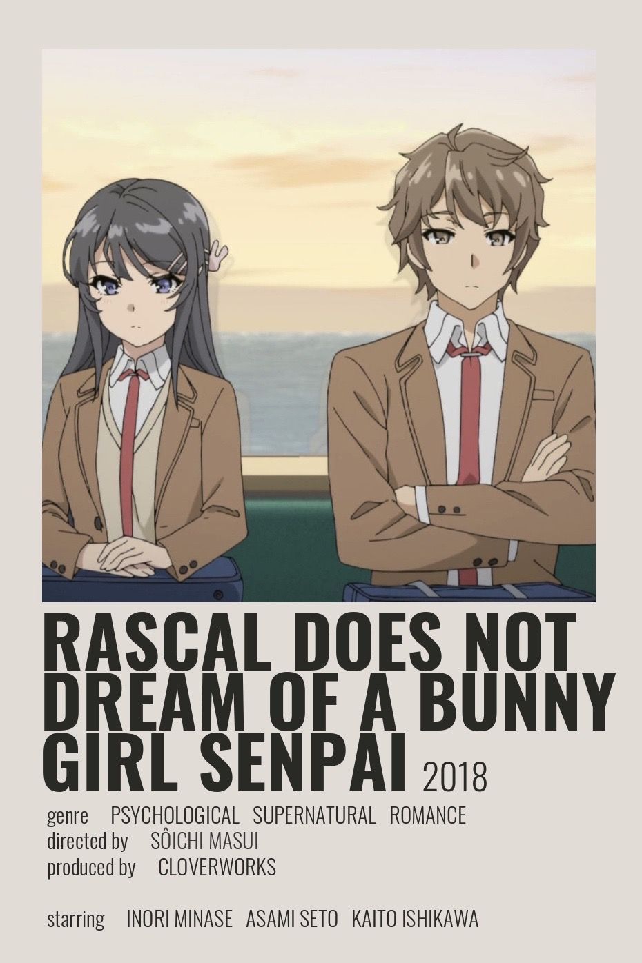 Rascal Does Not Dream of a Bunny Girl Senpai Poster by Cindy , https://sharethelinks.com/rasc...