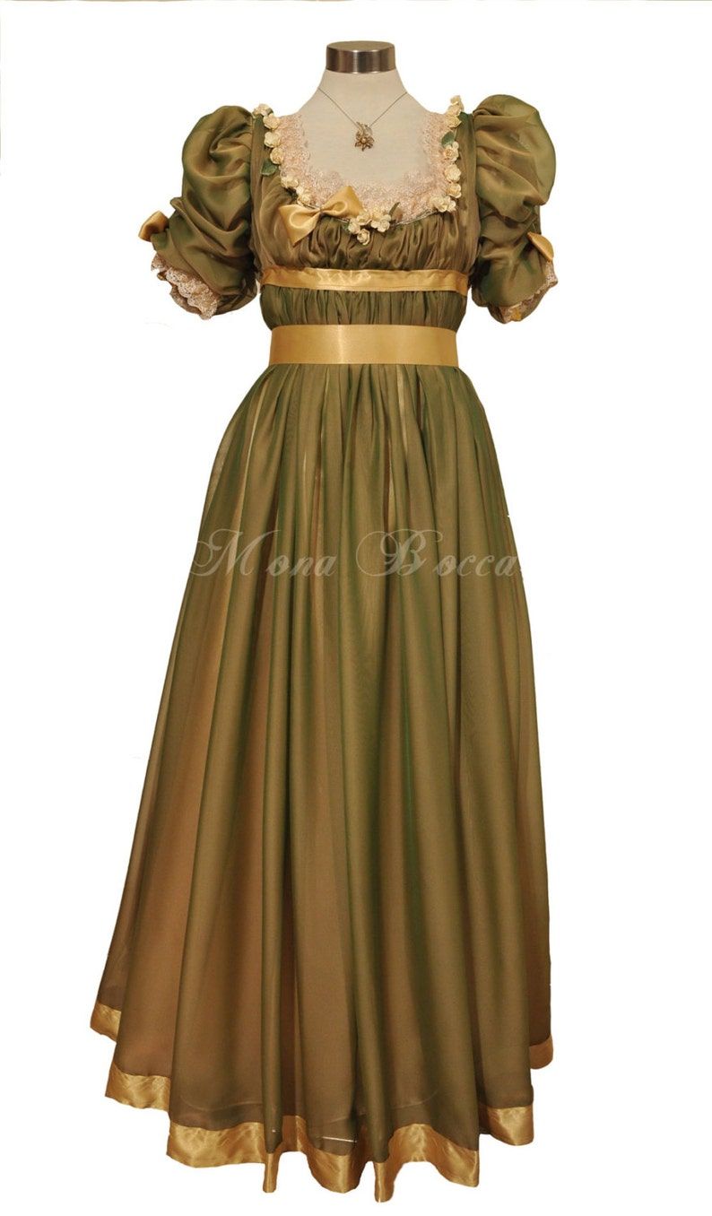 Regency Edwardian evening dress Plus size handmade in England La Belle Epoque 1908 Young Victoria
