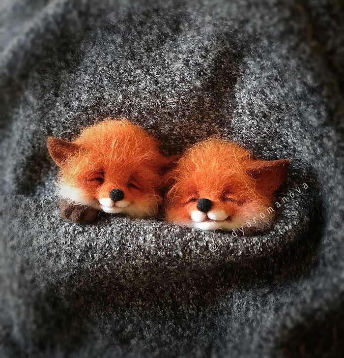 Russian Artist Creates Adorable Mini Felt Animals And Here Are 30 Of The Best Ones
