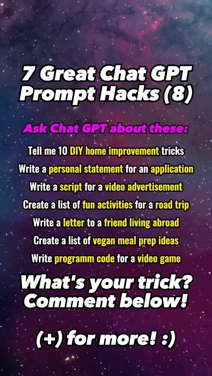 Series: Use these Chat GPT Prompt Hacks! #gpt #gpt3 #chatgpt #chatgpt3 #openai #dalle #dalle2 #aito