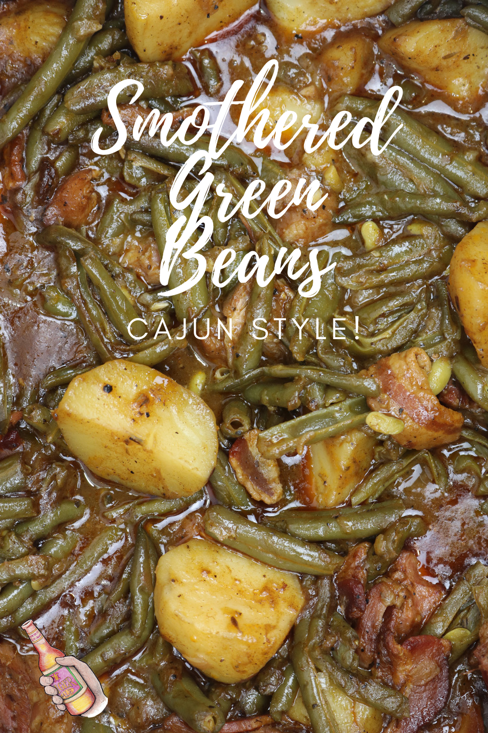 Smothered Green Beans-Cajun Style